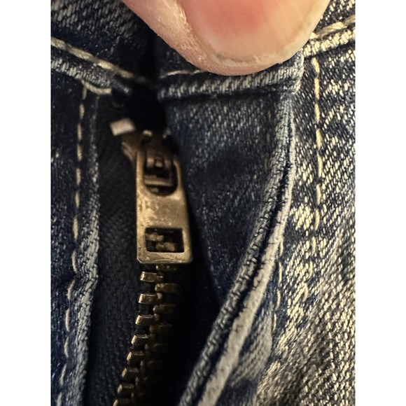 RGSTR Jeans Mens 31x30 Blue Distressed Repair Patch Slim Skinny Stretch Denim - Picture 7 of 16